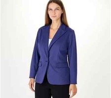 J Jason Wu Dark Purple Single Button Blazer, Size Small