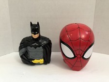 Marvel Spider-Man y DC Comics Busto de Batman Cerámica Alcancía Moneda FAB Starpoint