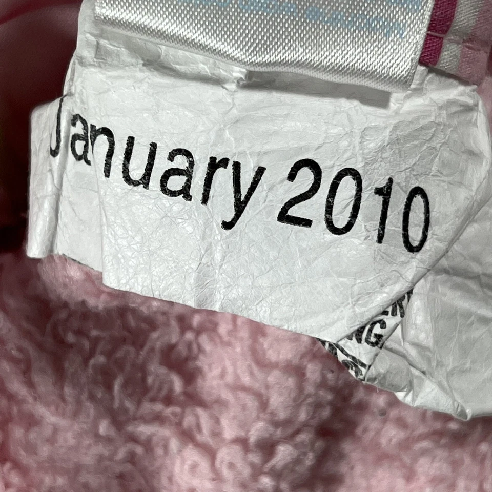 Manta de bebé Sumersault rosa con ribete a rayas rosa verde azul Lovey Security Foto 4 de 4