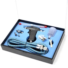 Pro HD Fine Air Brush Kit Pistol Trigger 0.3 Gravity Feed Hobby Hobbies Brushing