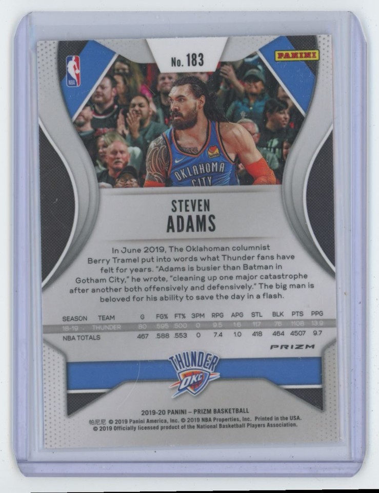 2019-20 Panini Prizm Red White Blue Steven Adams . #183 | eBay