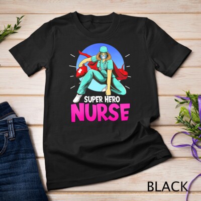 Womens Super Hero Nurse Happy Nurse Week Medicine Professional
