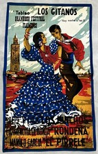 Los gitanos Tablao Grandioso Festival Flamenco Guitar Advertisement Poster
