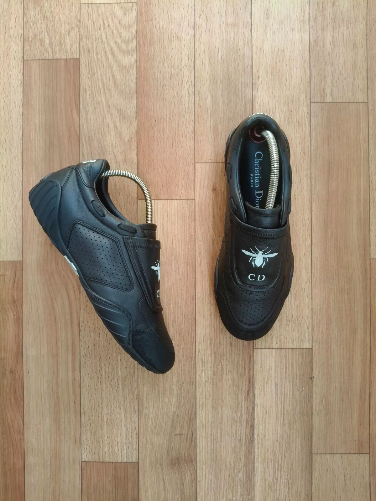 Baskets basses CHRISTIAN DIOR CUIR NOIR ET DAIM TAILLE EU 36, 6 US, 3 UK