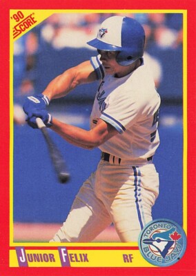 1990 Score #258 JUNIOR FELIX Toronto Blue Jays