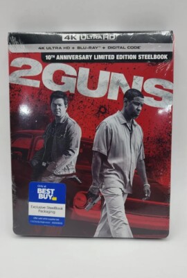 2 Guns 10th Anniversary Best Buy SteelBook (4K UHD+Blu-ray+Digital)  Oop New 