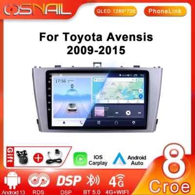 For Toyota Avensis 3 2009-15 Stereo Radio CarPlay GPS Multimedia Video Player 4G