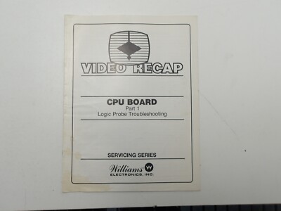 Williams- CPU Board Logic Probe Troubleshooting - Part 1