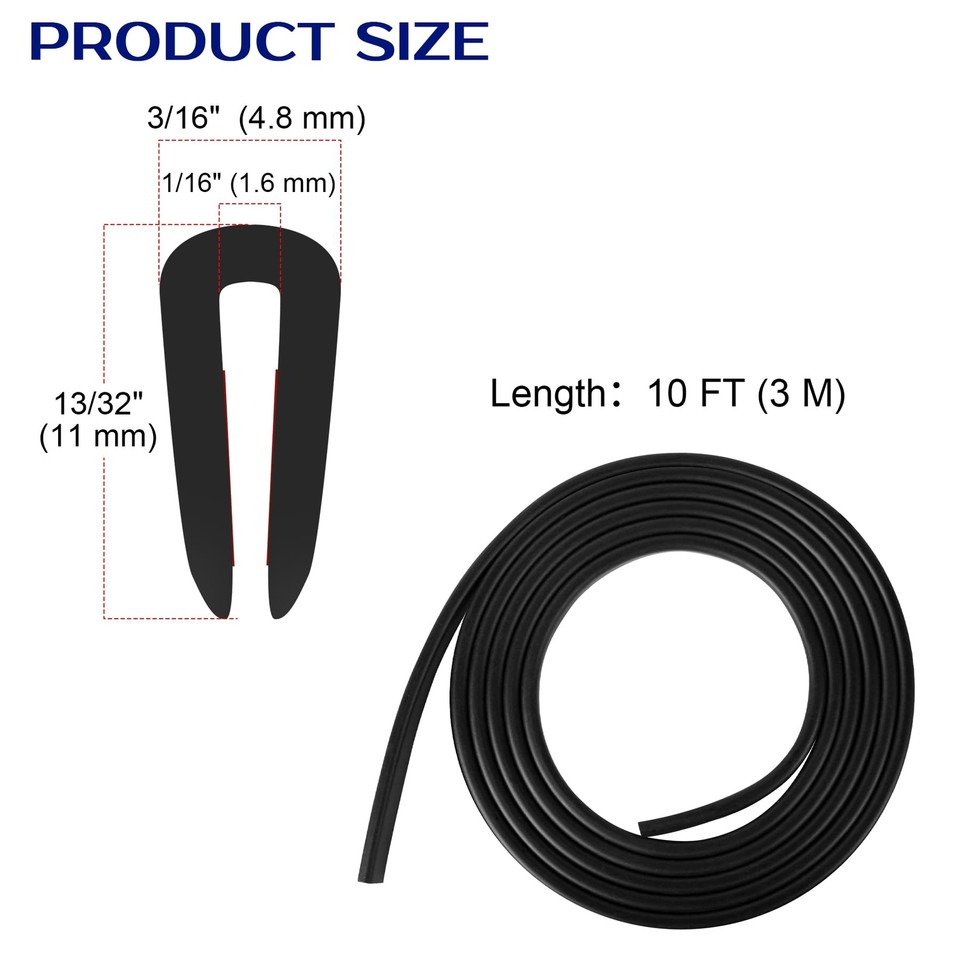 tRubber Edge Trim U Channel Self Adhesive Sheet Metal Edge Guard