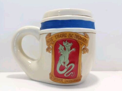  Dragonslayer Texas Renaissance Mug 'Here There Be Dragons & Other Delights'. - Picture 1 of 8