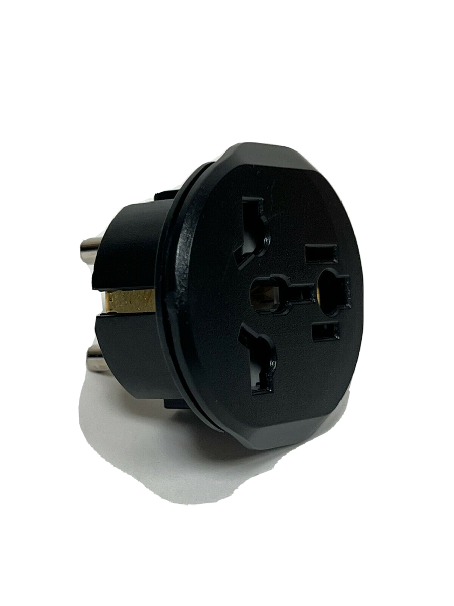 3x European Plug Adapter From U.S. USA UK AU to Europe EU Round Pin Type E/F 3PK