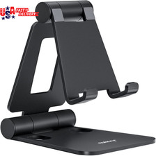 Dual Folding Cell Phone Stand, Fully Adjustable Foldable Desktop Phone Holder Cr