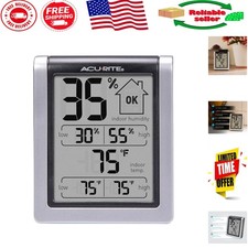 Multi-Function Indoor Thermometer Hygrometer - Stylish Powerful Room Monitor
