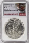1987 (S) Eagle S$1 MS 69 Struck in San Francisco, Trolley Car Label NGC
