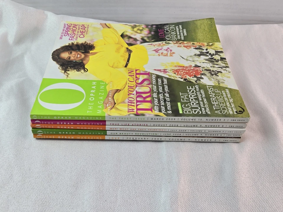The Oprah Magazine 2008 May, June, July, August 2009 March Volume 9/10 Lot of 5 - Image 2 of 4