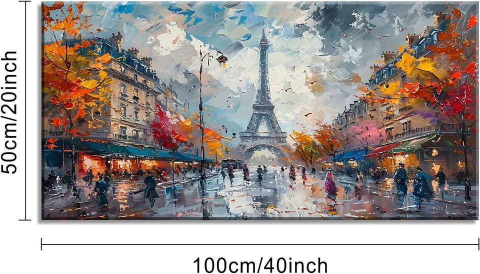 Paris Eiffel Tower Wall Art Decor 20x40 - French Landscape - Image 4 of 4