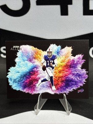 Custom Josh Allen Football Color Blast Custom Card