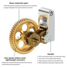All-Metal Extruder Gear Kit for Bambu Lab P1P P1S X1C X1 Carbon 3D Printer Steel