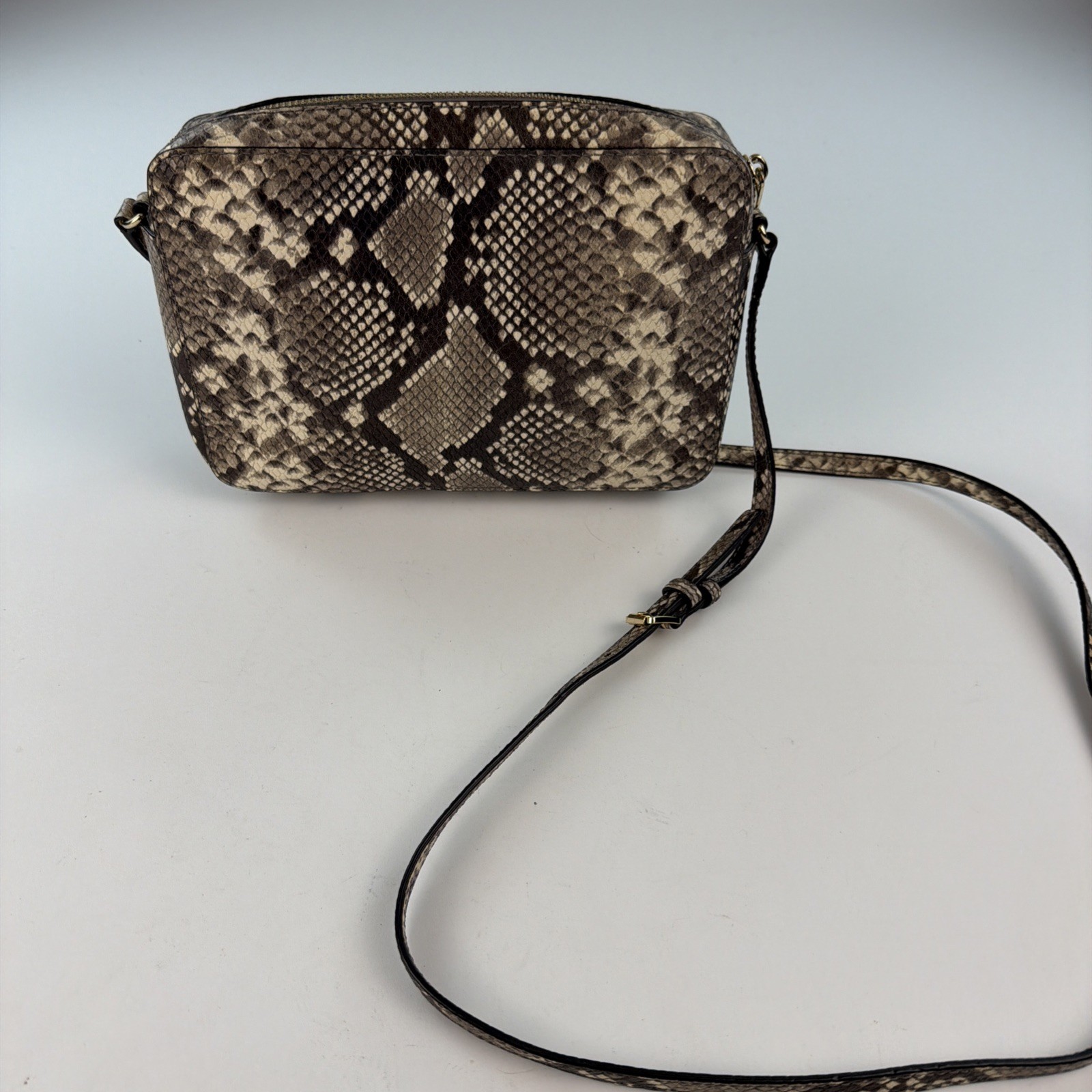 Michael Kors python-embossed leather crossbody ba… - image 2
