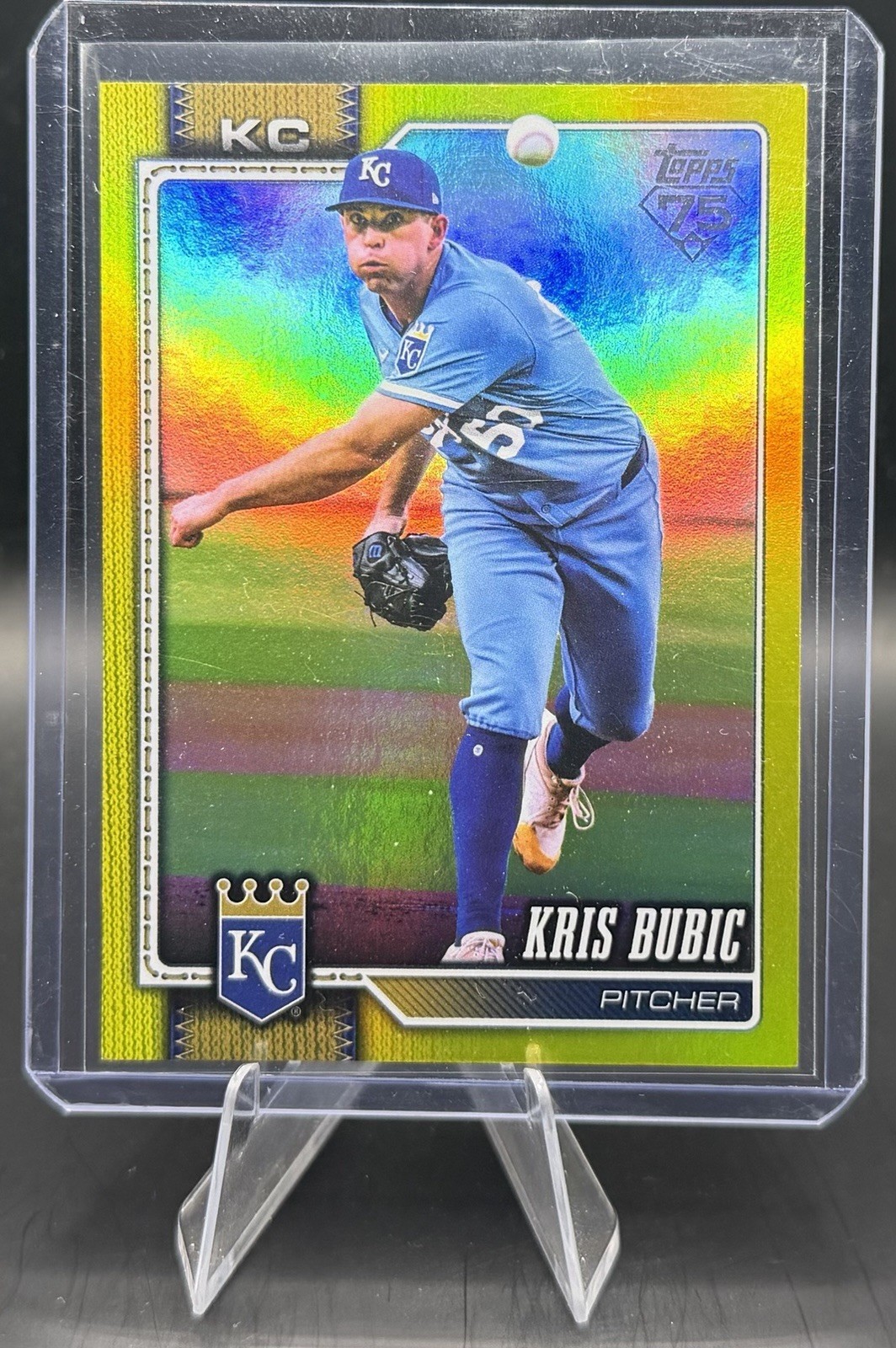 2026 Topps Series 1 • Kris Bubic #58 Yellow Foil /399 • Kansas City Royals