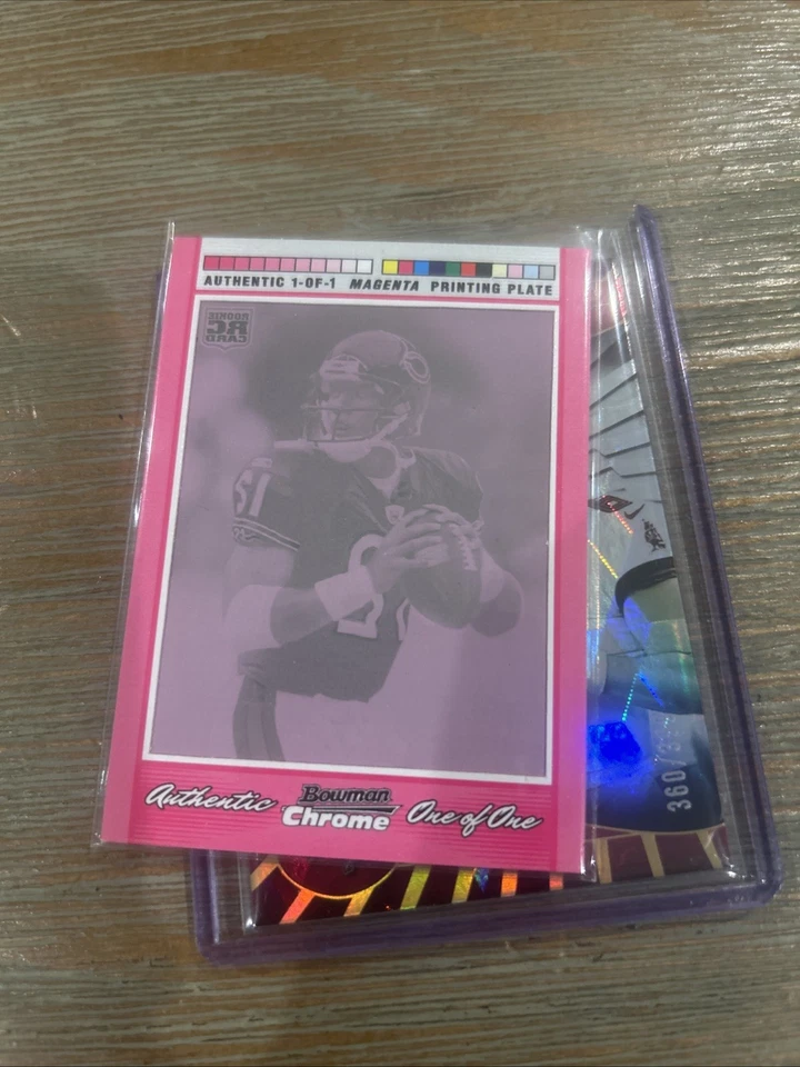 2007 Bowman Chrome Framed Printing Plate Magenta #BC64 Chris Leak /1 (RC) - Image 4 of 4