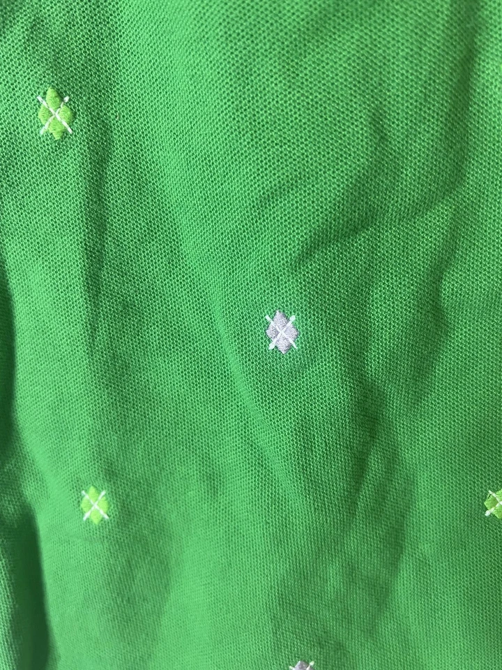 Camisa Polo Kitestrings by Hartstrings Niños 3T Verde Bordado Algodón Argyle Foto 3 de 4