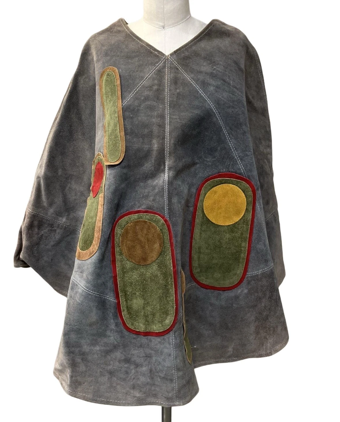 Vintage Unbranded 100% Suede Leather Poncho Cape Patchwork Retro Adult OS
Opens in a new window or t