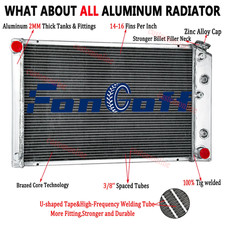 162 4-row Aluminum Radiator Fits Chevy 70-81 Camaro 78-87 Monte Carlo G-body