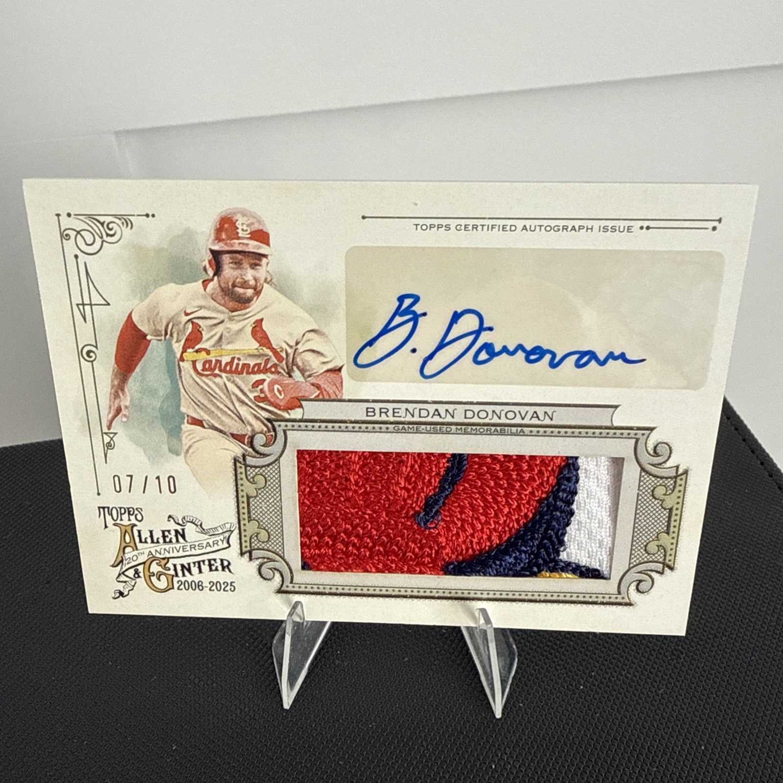 2025 Topps Allen &Amp; Ginter - Autographed Relics Brendan Donovan #’D 7/10