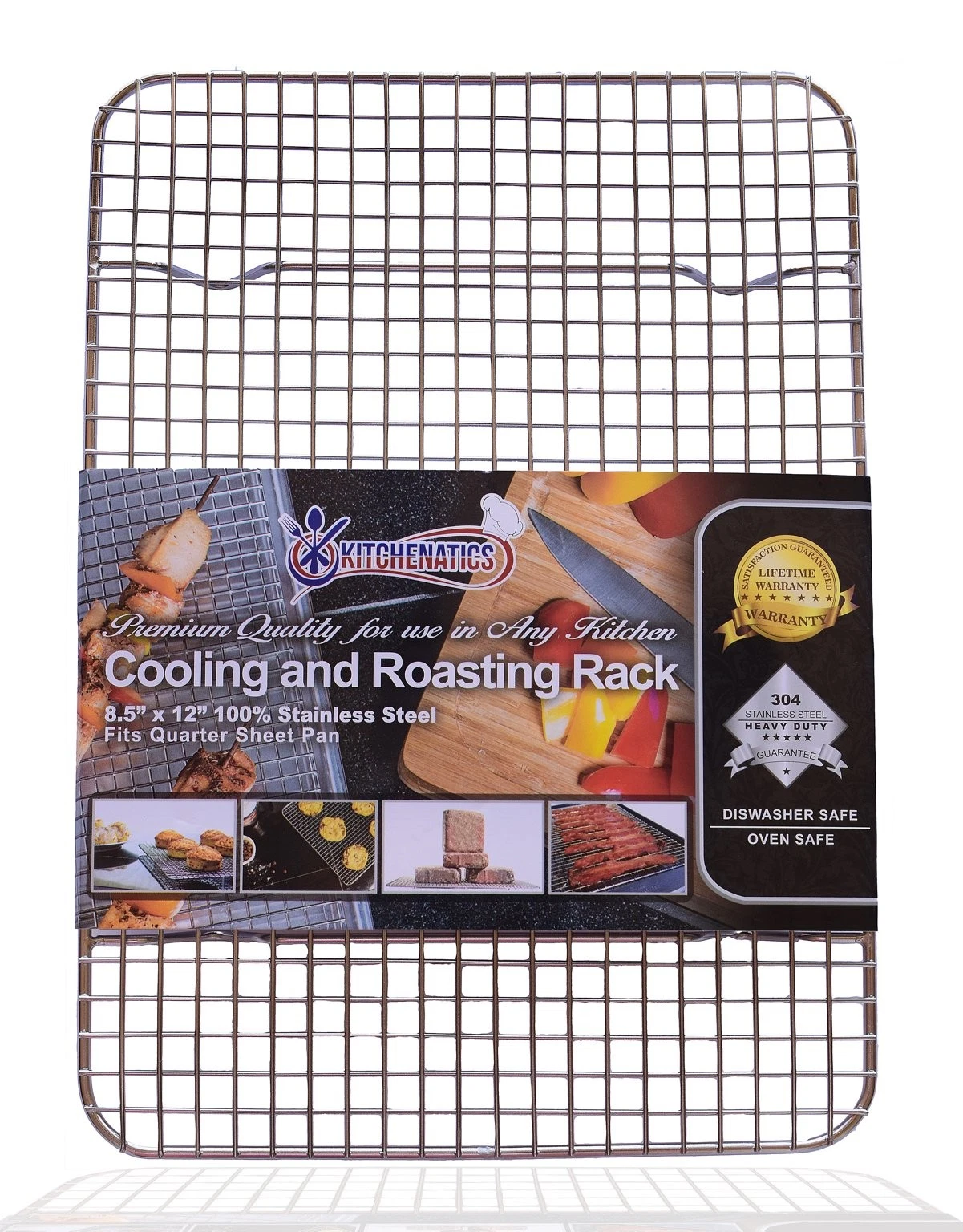 Small Quarter Sheet Cooling Rack for Cooking & Baking, Oven Safe Stainless St...