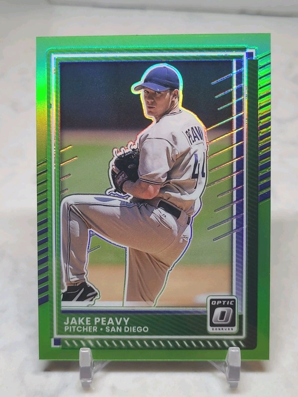 2025 Panini Donruss- Jake Peavy Optic LIME GREEN PRIZM /149 (SP) #49 PADRES