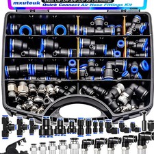 81PCS Quick Connect Air Hose Fittings Kit,1/8",1/4",3/8",1/2" Push to Connect...