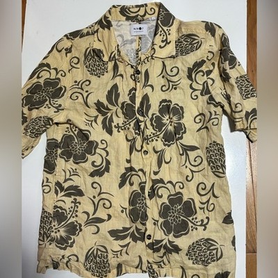 NN07 Ole SS Print 5220 short sleeve shirt sz S