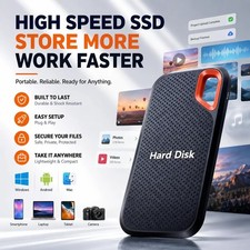 2TB 4TB 8T Portable SSD Type-C External Hard Drive High Speed USB 3.1 Laptop