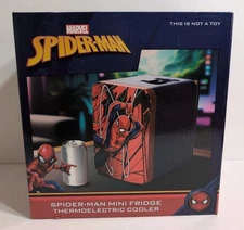 New Marvel Spider-Man 4-Liter Mini Fridge Thermoelectric Cooler Holds 6 Cans NIB