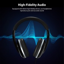 Over Ear Headphone Wired Headphones Stereo Sound Headsets 40mm Driver C CHU