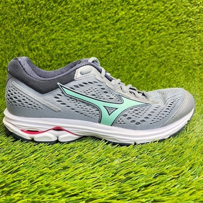 Mizuno Wave Rider 22 Womens Size 8 Gray White Walking Running Shoes Sneakers