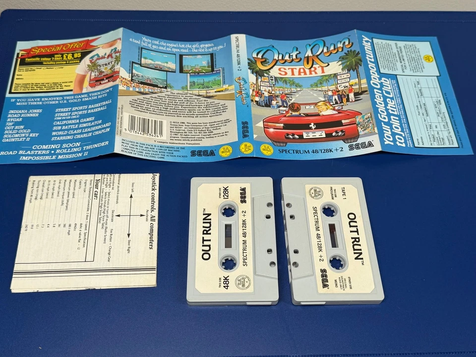 Sega Out Run Video Game Spectrum 48/128K +2 Cassette Classic - Image 3 of 4