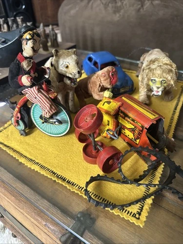 Vintage Wind Up Toy Parts Lot