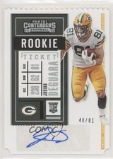 2020 Panini Contenders Rookie Ticket Stub 40/81 Josiah Deguara #182 Auto s3g