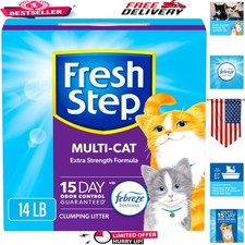 14 lb Multi-Cat Clumping Litter with Activated Charcoal  15 Days Odor Control