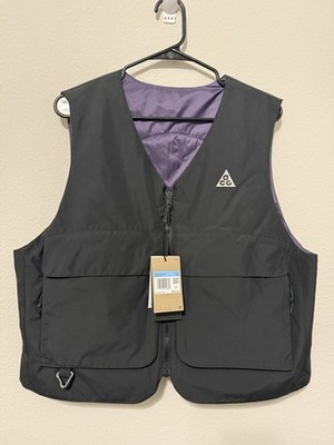 Nike ACG Skull Peak Reversible Vest Black /Purple Men's Medium FV8694 010
