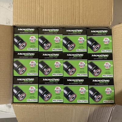 1 case of 12 MicroGard Select MSL57173 Extended Life Oil Filters New