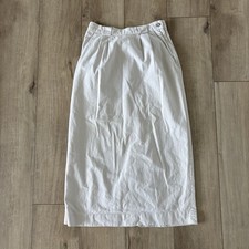 J. Crew Made in USA Cotton Beige Chino A Line Skirt Vintage Size 6 Knee Length