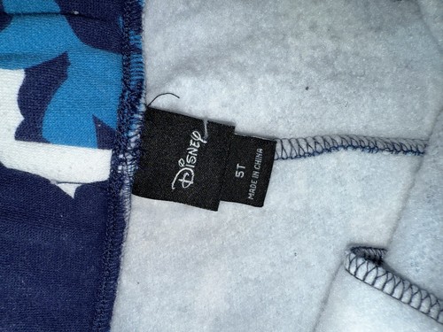 Fleece Disney Stitch Pants With Knee Patches Size 5T - Picture 4 of 4