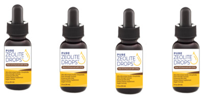 4-PACK Zeolite Drops Enhanced DHQ (Pure Zeolite Drops  Liquid Not Powder 2028