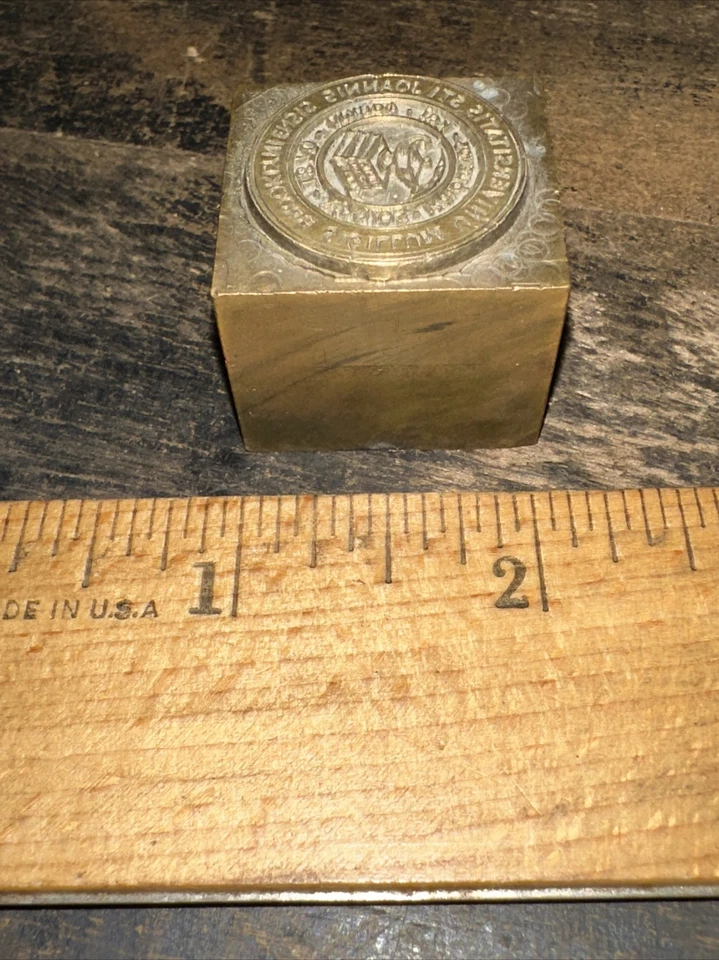 Print Block “ St. John’s University 1870 “ Brass Block. Nice Details - Image 4 of 4