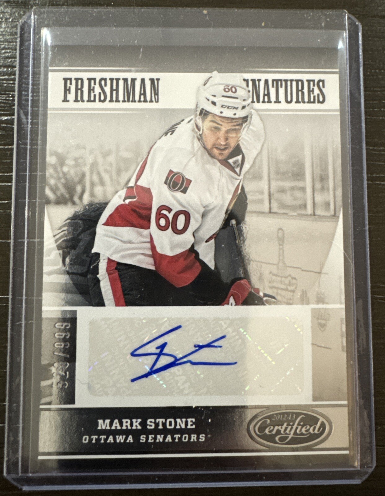 2012-13 Panini Certified Freshman Signatures #155 Mark Stone /999 Rookie Auto RC