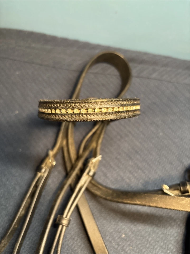 Brida negra con diamantes de imitación Passier & Sohn doma Snaffle Foto 3 de 4