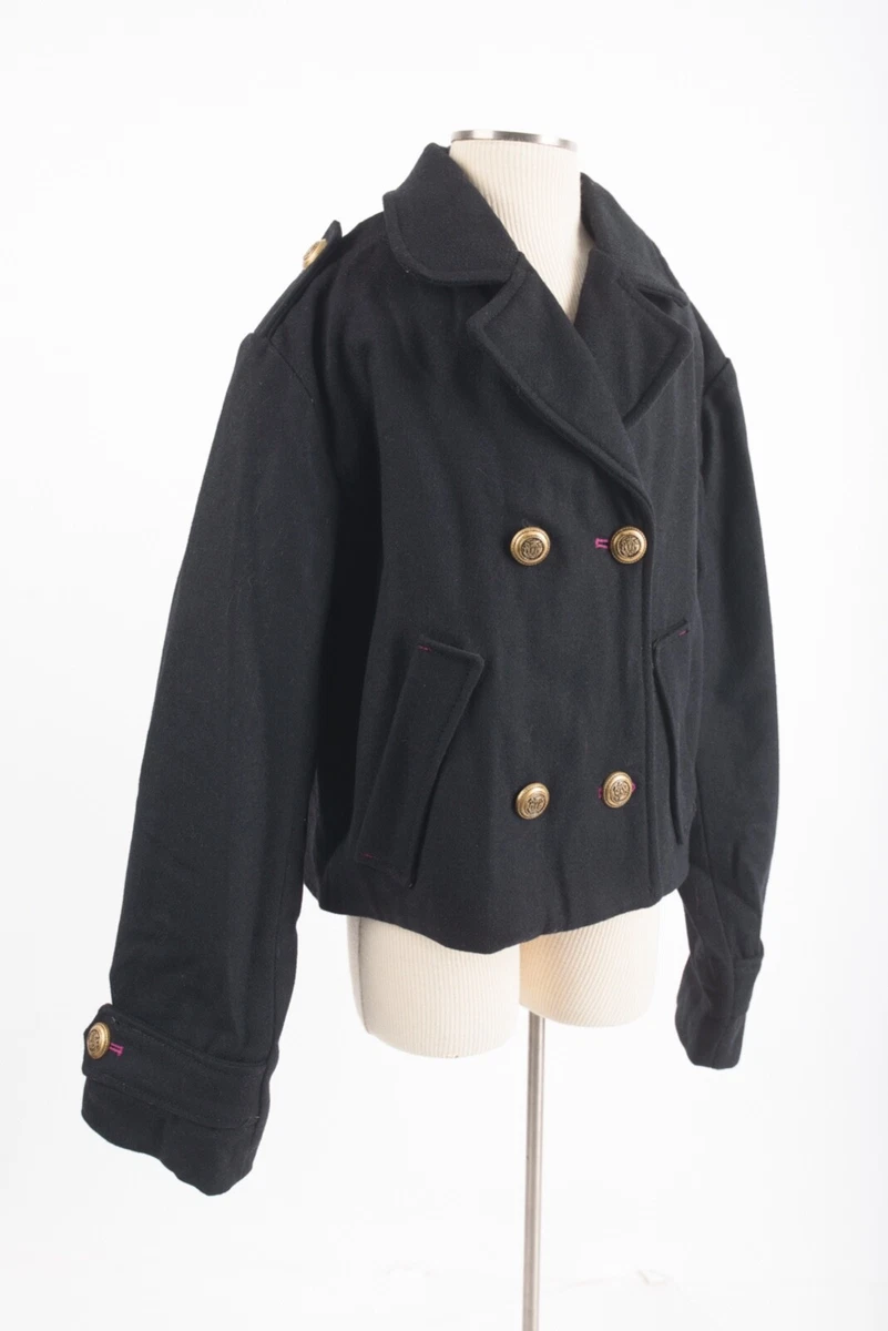 Girls black peacoat cheap